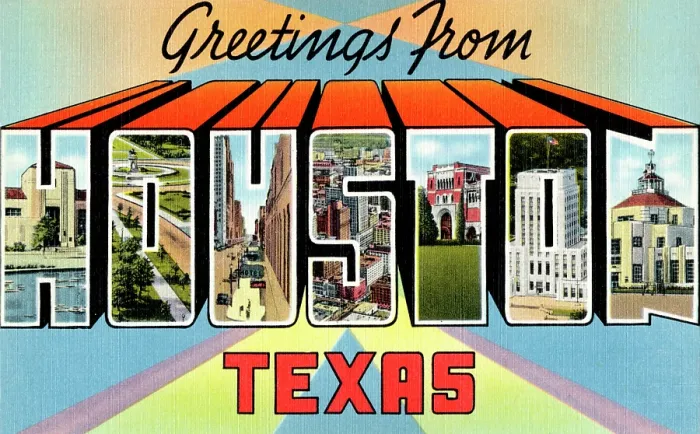 Framed Print : Greetings from Houston, Texas Framed Print : Greetings from Houston, Texas