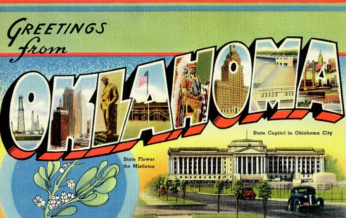 Framed Print : Greetings from Oklahoma Framed Print : Greetings from Oklahoma