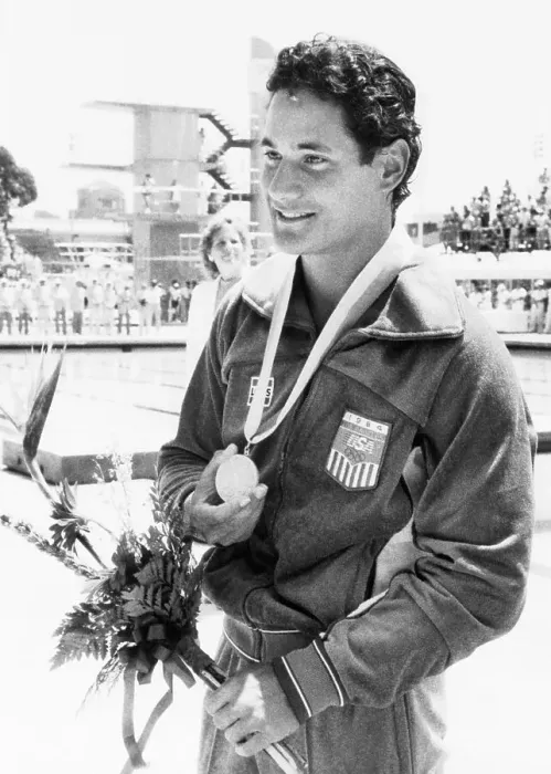 Framed Print : Greg Louganis Holding Olympic Gold Medal Framed Print : Greg Louganis Holding Olympic Gold Medal