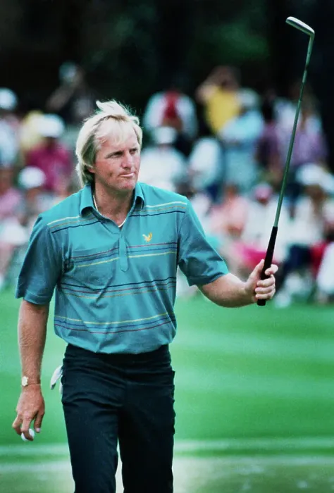 Framed Print : Greg Norman Raising His Club Framed Print : Greg Norman Raising His Club