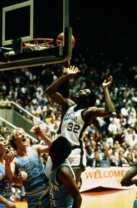 Framed Print : Gregory Kelser in Action under Basket Framed Print : Gregory Kelser in Action under Basket