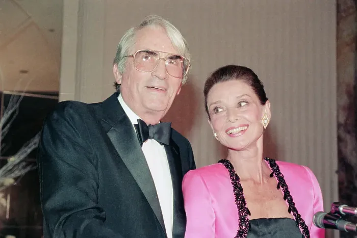 Framed Print : Gregory Peck Presents Award to Audrey Hepburn Framed Print : Gregory Peck Presents Award to Audrey Hepburn