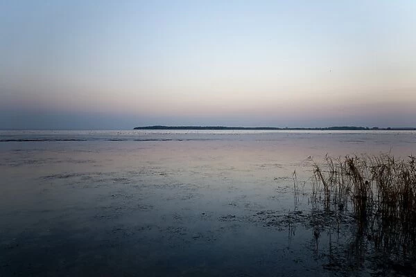Greifswalder Bodden, Bay of Greifswald, at dusk, Greifswald, Mecklenburg-Western Pomerania, Germany, Europe