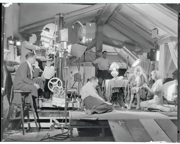 Framed Print : Greta Garbo and Camera Crew on Set of The Painted Veil