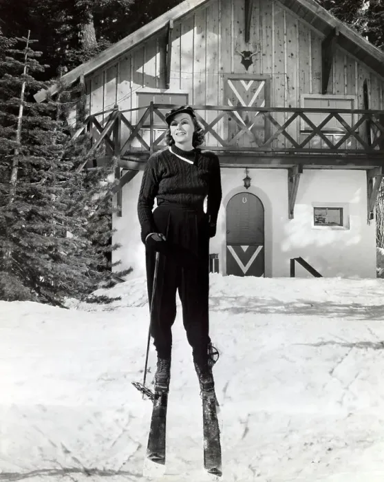 Framed Print : Greta Garbo On Skis In New Comedy Framed Print : Greta Garbo On Skis In New Comedy