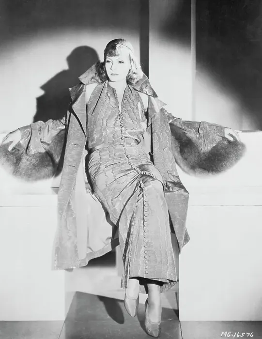 Framed Print : Greta Garbo Wearing Evening Ensemble Framed Print : Greta Garbo Wearing Evening Ensemble