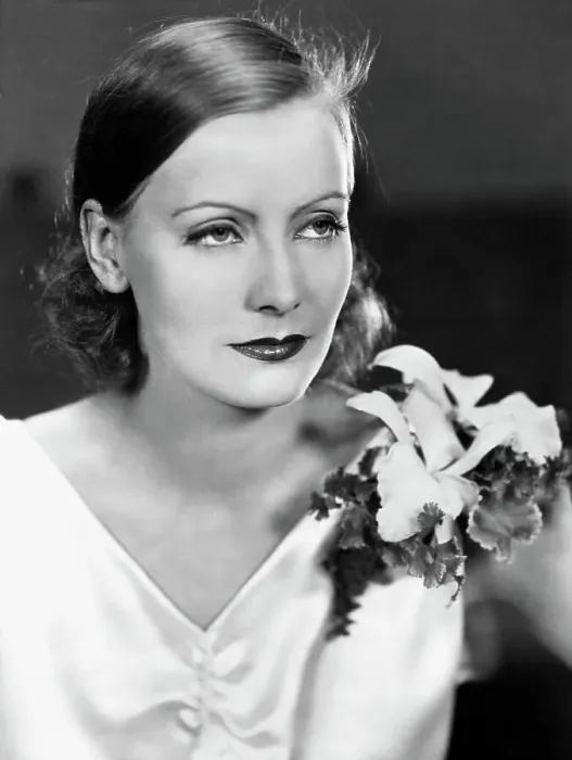 Framed Print : Greta Garbo Wearing Orchid On Shoulder Framed Print : Greta Garbo Wearing Orchid On Shoulder