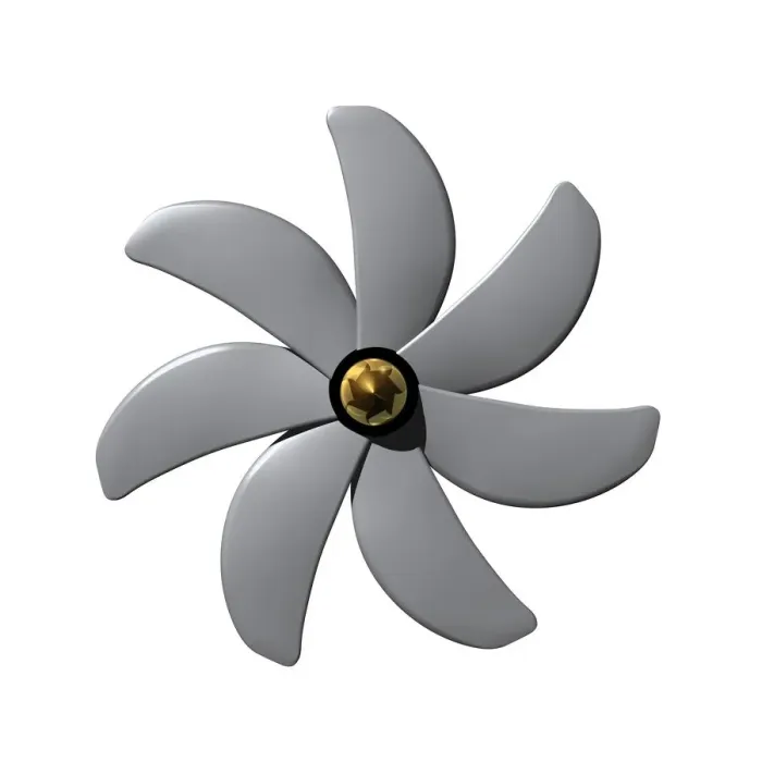 Framed Print : Grey propeller with seven blades