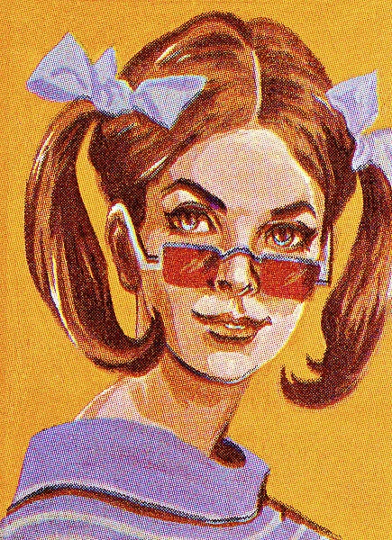Groovy Girl With Sunglasses