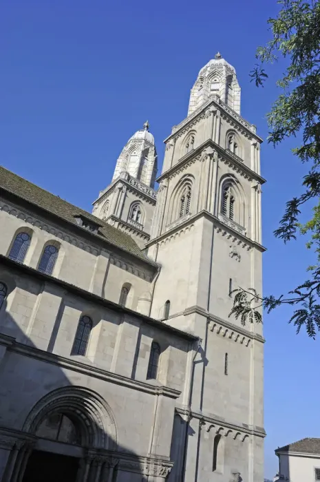 Framed Print : Grossmuenster church, Zurich, Switzerland, Europe