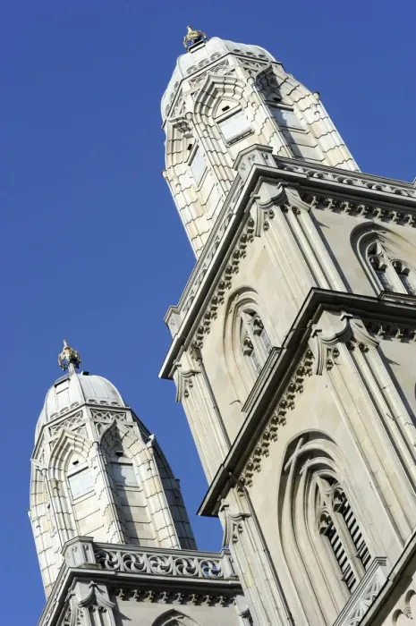 Framed Print : Grossmuenster church, Zurich, Switzerland, Europe Framed Print : Grossmuenster church, Zurich, Switzerland, Europe