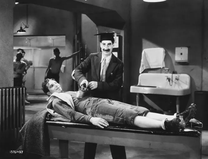 Framed Print : Groucho Marx and Brother on Set of Horse Feathers Framed Print : Groucho Marx and Brother on Set of Horse Feathers