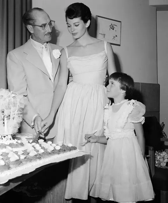 Framed Print : Groucho Marx & New Bride, Child Cut Cake Framed Print : Groucho Marx & New Bride, Child Cut Cake
