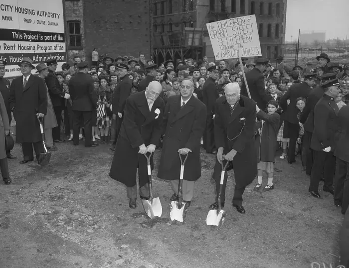 Framed Print : Ground Breaking Ceremonies For Baruch Houses Framed Print : Ground Breaking Ceremonies For Baruch Houses
