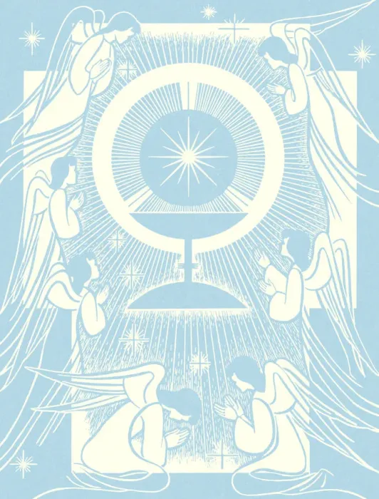 Framed Print : Group of Angels Praying Framed Print : Group of Angels Praying