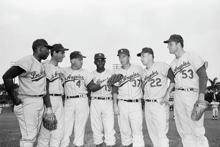 Framed Print : Group Of Dodgers Posing Framed Print : Group Of Dodgers Posing