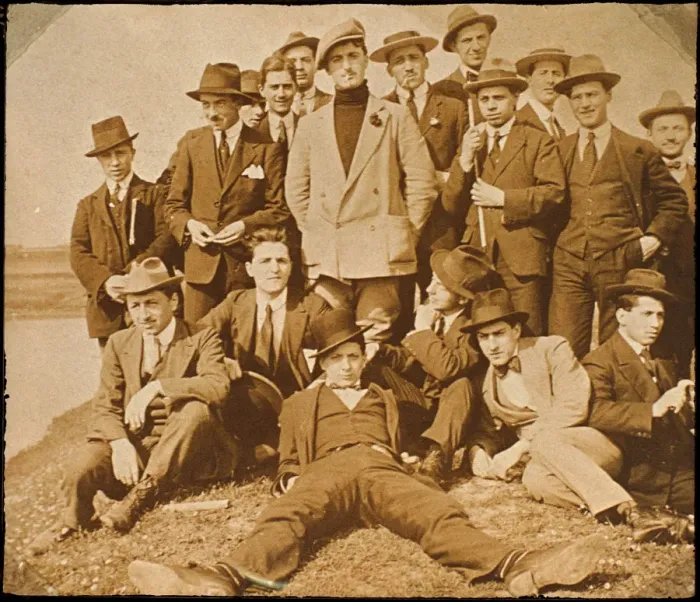 Framed Print : Group of Italian Men atop a Hill Framed Print : Group of Italian Men atop a Hill