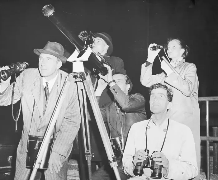 Framed Print : Group Look at Sky with Telescope and Binoculars Framed Print : Group Look at Sky with Telescope and Binoculars