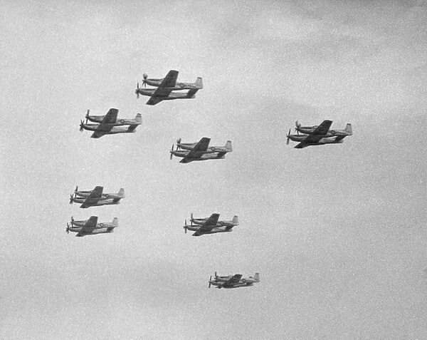 Group of military airplanes in sky