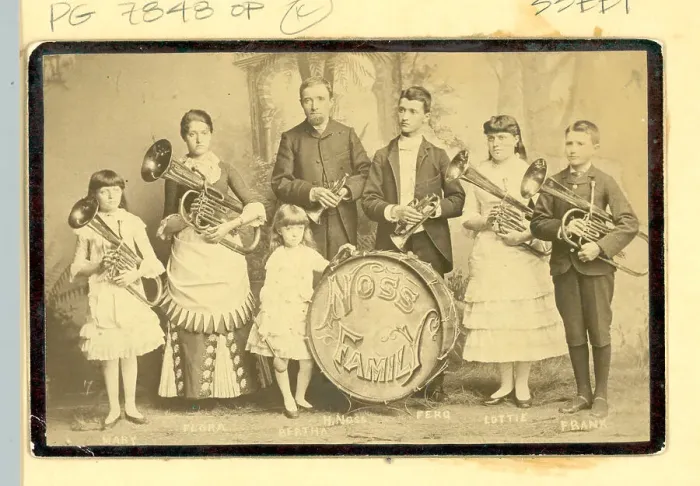 Framed Print : Group Photo Of Noss Family Band Framed Print : Group Photo Of Noss Family Band