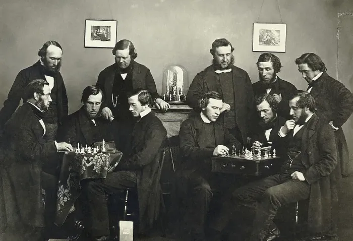 Framed Print : Group Portrait of Chess Club Framed Print : Group Portrait of Chess Club