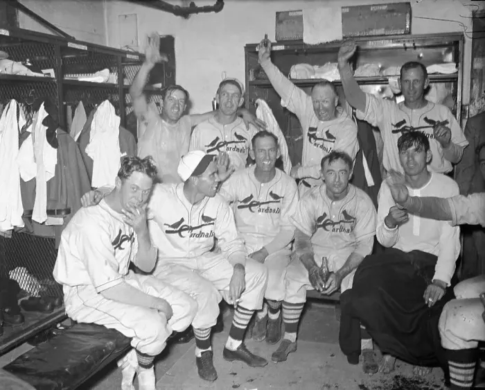 Framed Print : Group Portrait of St Louis Cardinals After Victory Framed Print : Group Portrait of St Louis Cardinals After Victory
