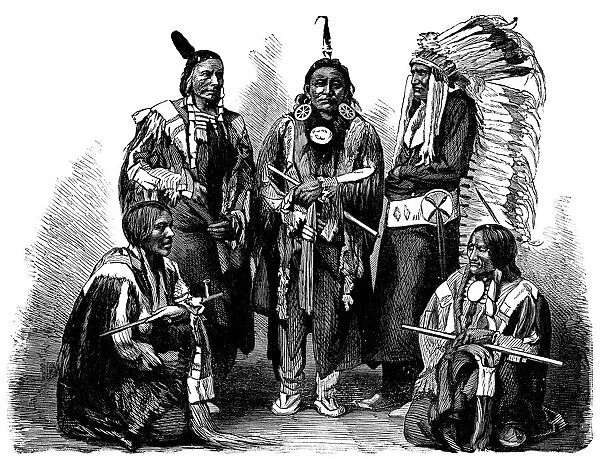 Sioux. ' A Group of Sioux indians.Engraved and published in the Story a