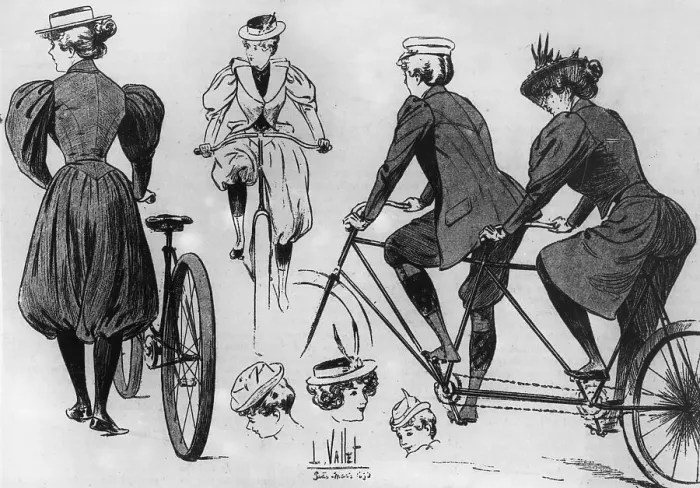 Framed Print : A group of women cycling, 1894 Framed Print : A group of women cycling, 1894