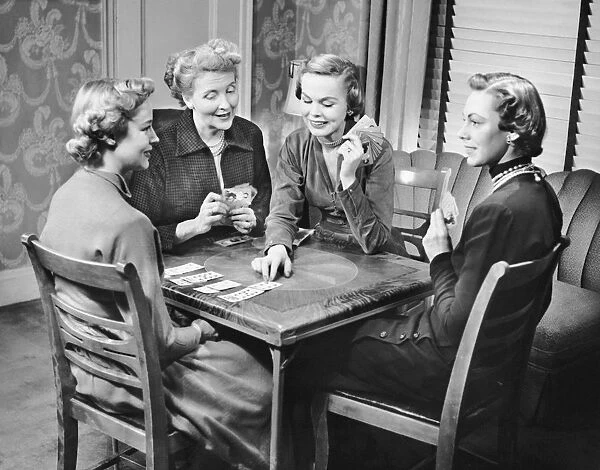 Group of women playing cards