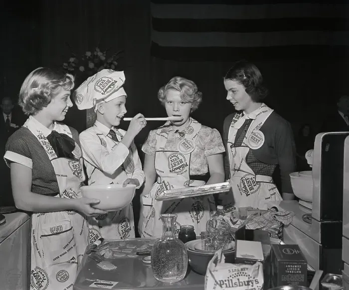 Framed Print : Group Of Women Tasting Food At Bake Off Framed Print : Group Of Women Tasting Food At Bake Off