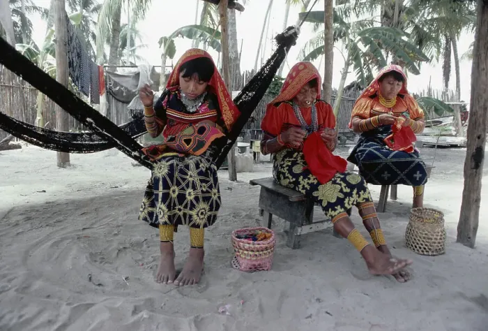 Framed Print : Group of Women Working on Embroidery Framed Print : Group of Women Working on Embroidery
