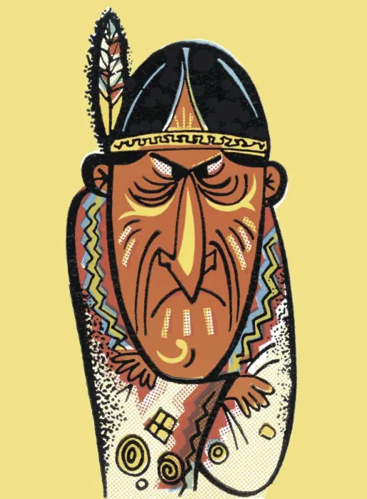 Framed Print : Grumpy Indian Chief Framed Print : Grumpy Indian Chief