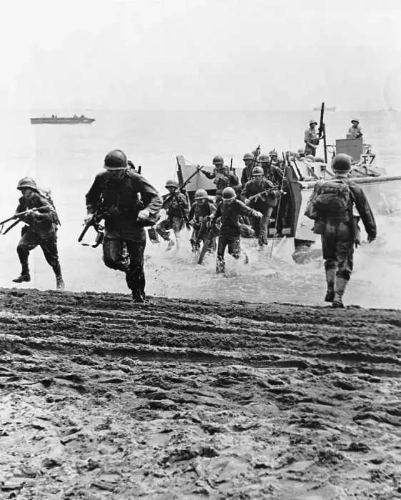 Framed Print : Guadalcanal Landing During World War II Framed Print : Guadalcanal Landing During World War II