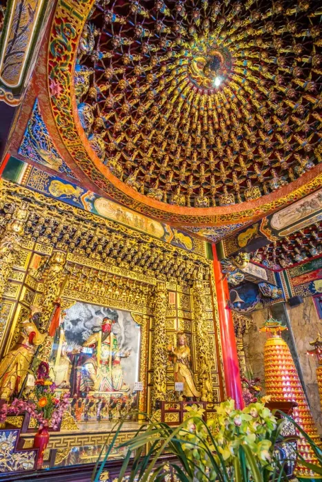 Framed Print : Guan Yu statue inside Wenwu temple Framed Print : Guan Yu statue inside Wenwu temple