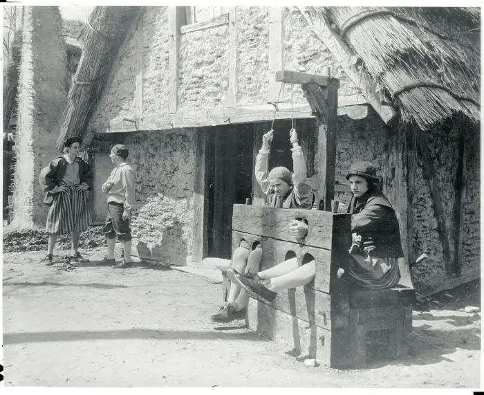 Framed Print : Guard House Reconstruction with Prisoners Framed Print : Guard House Reconstruction with Prisoners