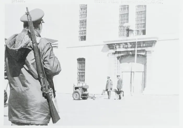 Framed Print : Guard Watching Prison Framed Print : Guard Watching Prison