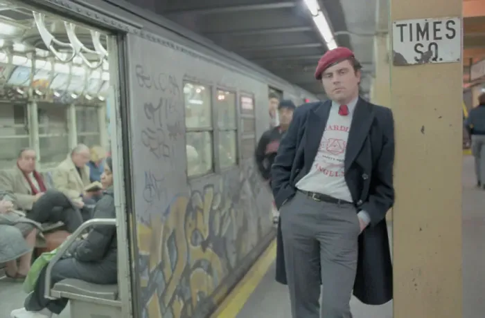 Framed Print : Guardian Angels Founder Curtis Sliwa Chaperoning Straphangers