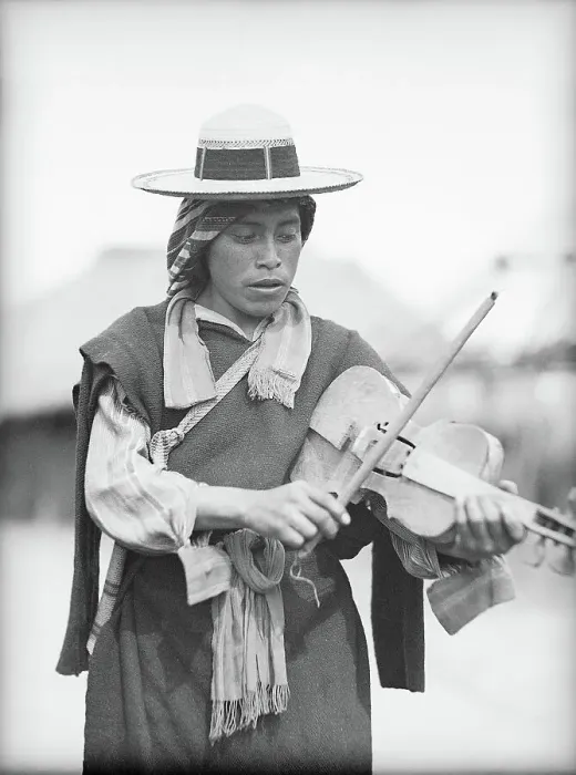 Framed Print : Guatemalan Violin Maker with Instrument Framed Print : Guatemalan Violin Maker with Instrument
