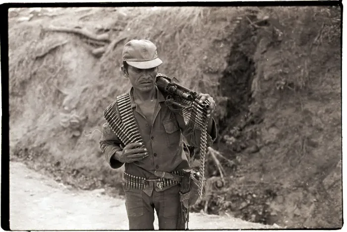Framed Print : Guerrilla Carrying M-60 and Ammunition Framed Print : Guerrilla Carrying M-60 and Ammunition