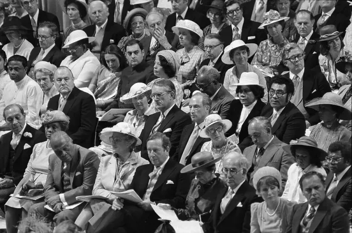 Framed Print : Guests at wedding of Prince Charles to Diana Spencer Framed Print : Guests at wedding of Prince Charles to Diana Spencer