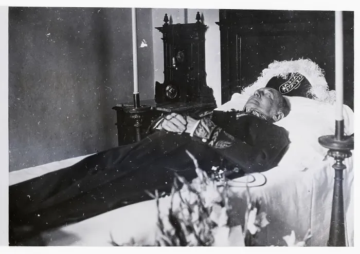 Framed Print : Guglielmo Marconi on His Death Bed