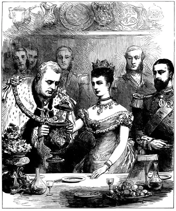 Framed Print : Guildhall banquet for Prince, Princess of Wales, Illustrated London News