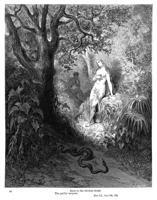 Framed Print : The guilty serpent 1885 Framed Print : The guilty serpent 1885