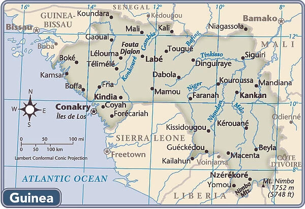 Guinea country map