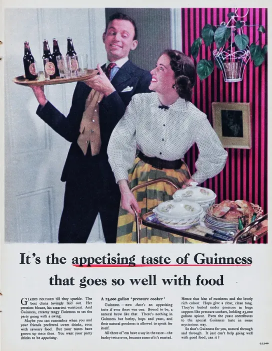 Framed Print : Guinness. 1955: Advertisement for Guinness stout with the caption It's Framed Print : Guinness. 1955: Advertisement for Guinness stout with the caption It's