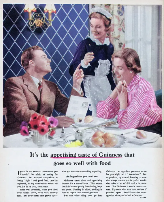 Framed Print : Guinness. 1955: Advertisement for Guinness stout with the caption It's Framed Print : Guinness. 1955: Advertisement for Guinness stout with the caption It's