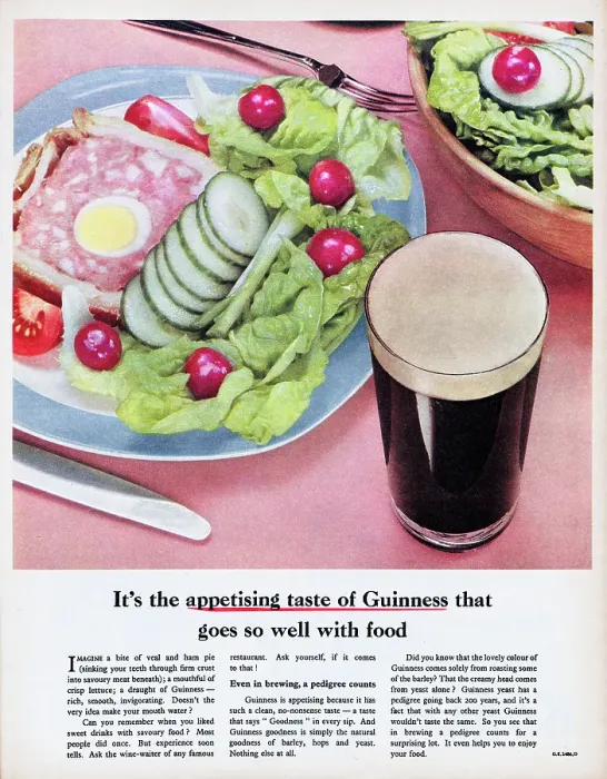 Framed Print : Guinness. 1955: Advertisement for Original Publication Framed Print : Guinness. 1955: Advertisement for Original Publication