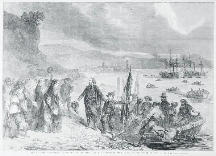 Framed Print : Guiseppe Garibaldi with Followers Framed Print : Guiseppe Garibaldi with Followers