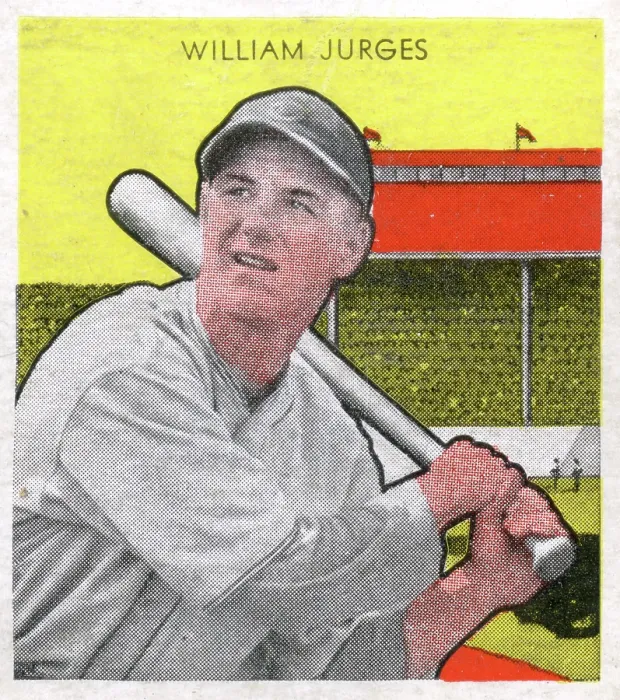 Framed Print : Gum Card Of Billy Jurges Framed Print : Gum Card Of Billy Jurges