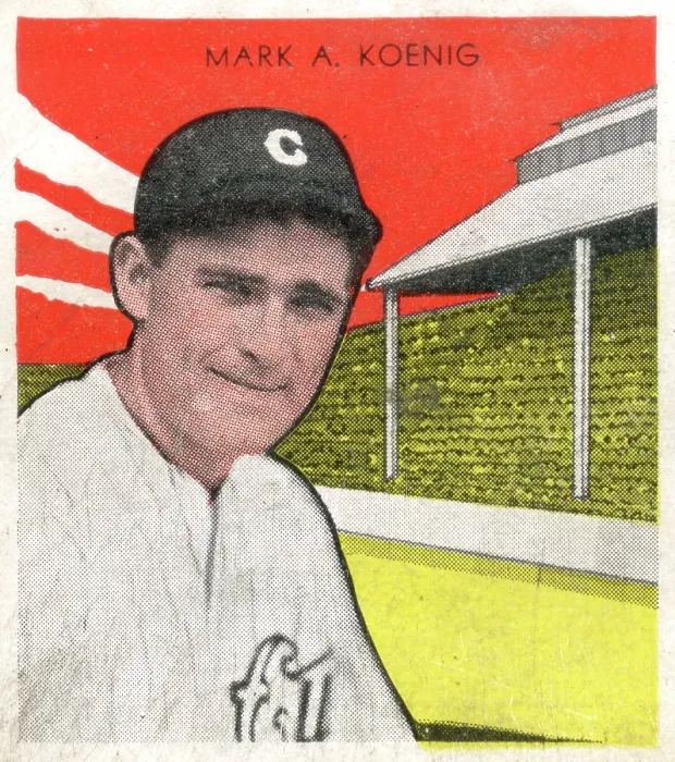 Framed Print : Gum Card Of Mark Koenig Framed Print : Gum Card Of Mark Koenig